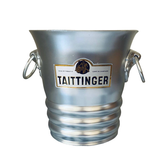 Seau à Champagne Taittinger Vintage Aluminium - Avec Poignée, Très Bon état